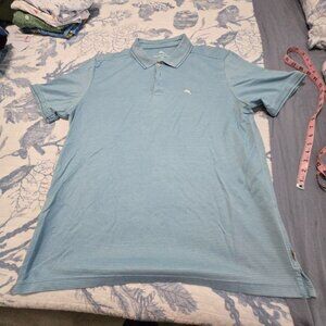 Tommy Bahama Polo Logo Shirt Mens - Large - Pale Green -Free Shipping